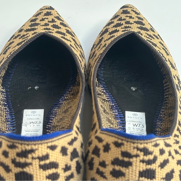 Rothy’s The Point Leopard Print Flats Size 7.5 Retired Style - Picture 10 of 12